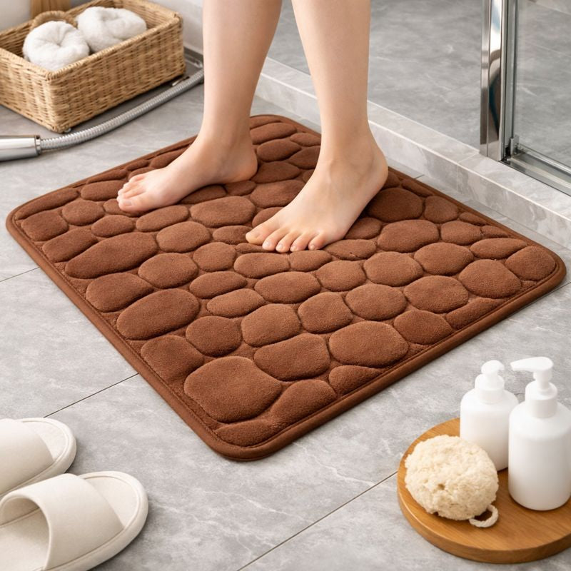 Tapis de Bain Antidérapant Effet Galets   5,99€